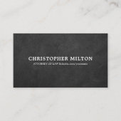 Minimalistische Elegant Texture Black Consultant Visitekaartje (Voorkant)