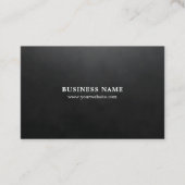 Minimalistische Elegant Texture Black Consultant Visitekaartje (Voorkant)