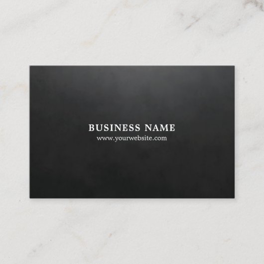 Minimalistische Elegant Texture Black Consultant Visitekaartje (Voorkant)
