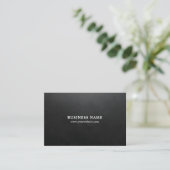 Minimalistische Elegant Texture Black Consultant Visitekaartje (Staand voorkant)
