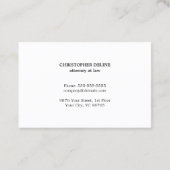 Minimalistische Elegant Texture Black Consultant Visitekaartje (Achterkant)