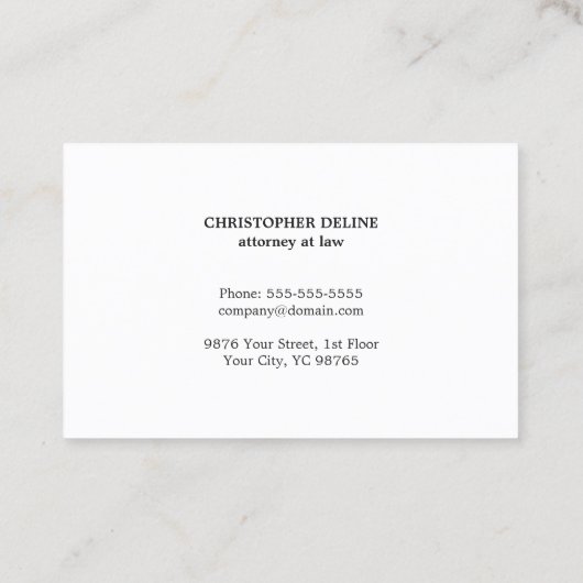 Minimalistische Elegant Texture Black Consultant Visitekaartje (Achterkant)