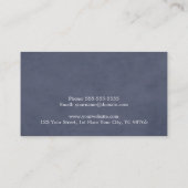 Minimalistische Elegant Textuur Blauw Attorney bij Visitekaartje (Achterkant)