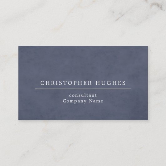 Minimalistische Elegant Textuur Blauw Attorney bij Visitekaartje (Voorkant)