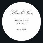 Minimalistische Elegant Wedding Envelope Sticker<br><div class="desc">Voeg een gepersonaliseerde en elegante touch toe aan uw trouwbriefpapier met deze minimalistische stickers voor trouwenveloppen. Deze ronde stickers zijn ideaal voor het verzegelen van enveloppen, fastbags, bedankbriefjes of cadeauverpakkingen en hebben een strak, modern design met monogram of initialen. Ideaal voor bruiloften, vrijgezellenfeesten, het opslaan van de data en verlovingsfeesten,...</div>