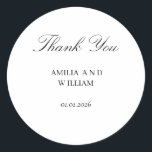 Minimalistische Elegant Wedding Envelope Sticker<br><div class="desc">Voeg een gepersonaliseerde en elegante touch toe aan uw trouwbriefpapier met deze minimalistische stickers voor trouwenveloppen. Deze ronde stickers zijn ideaal voor het verzegelen van enveloppen, fastbags, bedankbriefjes of cadeauverpakkingen en hebben een strak, modern design met monogram of initialen. Ideaal voor bruiloften, vrijgezellenfeesten, het opslaan van de data en verlovingsfeesten,...</div>