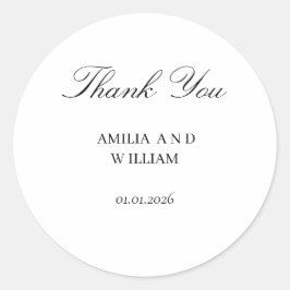 Minimalistische Elegant Wedding Envelope Sticker