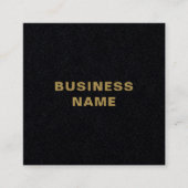 Minimalistische Elegant Zwart Faux Gold Consultant Vierkante Visitekaartje (Voorkant)