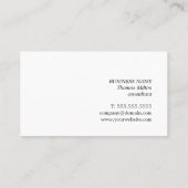 Minimalistische Elegant Zwart Wit Consultant Visitekaartje (Achterkant)