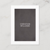 Minimalistische Elegant Zwart Wit Consultant Visitekaartje (Voorkant)