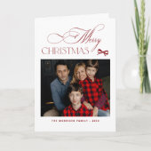 Minimalistische elegante aangepaste foto Prettig k Feestdagen Kaart (Voorkant)