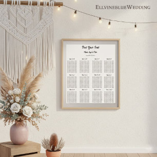 Minimalistische Elegante ABC Typografie Stoelenpla Poster