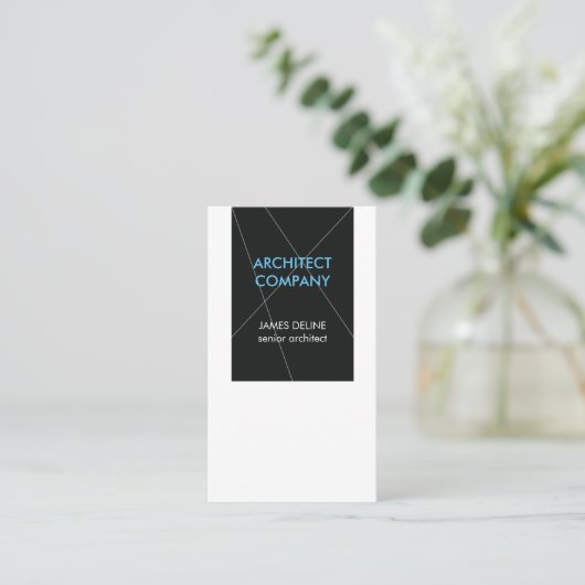 Minimalistische elegante architect visitekaartje (Staand voorkant)