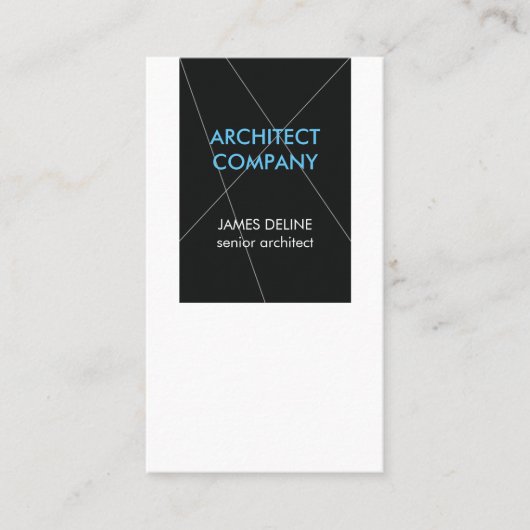 Minimalistische elegante architect visitekaartje (Voorkant)