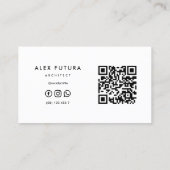 Minimalistische elegante architectenconstructie visitekaartje (Achterkant)