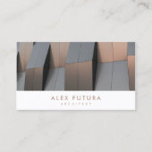 Minimalistische elegante architectenconstructie visitekaartje (Voorkant)