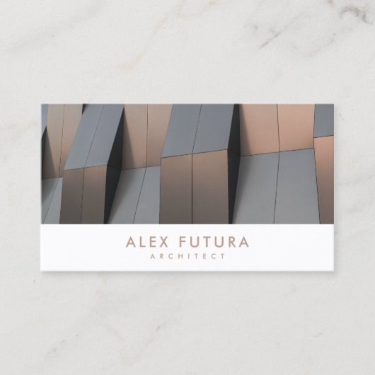 Minimalistische elegante architectenconstructie visitekaartje (Voorkant)