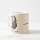 Minimalistische Elegante Artistieke Vrouw Naam Cus Koffiemok (Voorkant links)