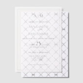 Minimalistische elegante B&W Classic Wedding Vellum Uitnodigingen (Offset (Uitnodiging))