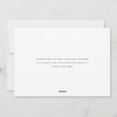 Minimalistische elegante baby's eerste kerstfoto feestdagenkaart (Achterkant)