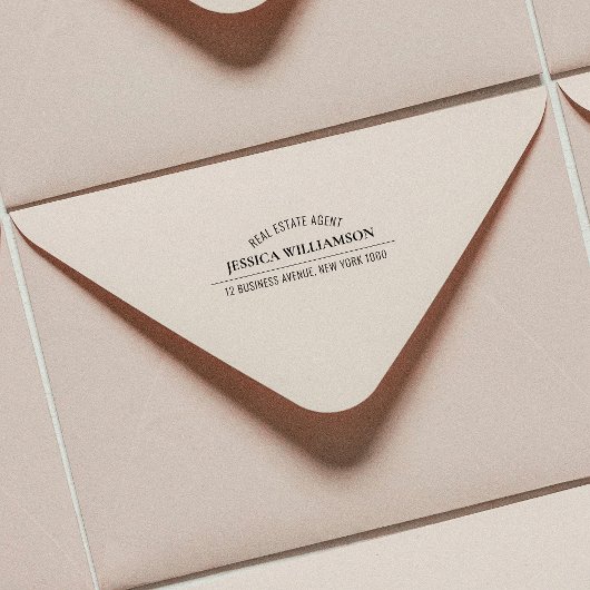 Minimalistische Elegante Bedrijfsnaam Professionee Rubberstempel