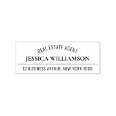 Minimalistische Elegante Bedrijfsnaam Professionee Rubberstempel (Afrduk)