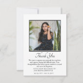 Minimalistische Elegante Begrafenissympathie Memor Bedankkaart (Voorkant)