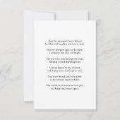 Minimalistische Elegante Begrafenissympathie Memor Bedankkaart (Achterkant)