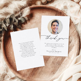 Minimalistische Elegante Begrafenissympathie Memor Bedankkaart