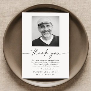 Minimalistische Elegante Begrafenissympathie Memor Bedankkaart