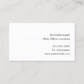 Minimalistische Elegante Beige Roze Consultant Visitekaartje (Achterkant)