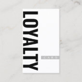Minimalistische Elegante Black and White Loyalty K Visitekaartje (Voorkant)