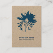 Minimalistische Elegante Blauwe Bloemist Visitekaartje (Voorkant)