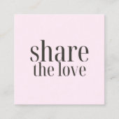 Minimalistische elegante Bleke Roos Bold Beauty Sa Aanbevelingskaartje (Voorkant)