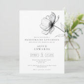 Minimalistische Elegante Bloemen Bruidsmeisjes Lun Kaart (Staand voorkant)