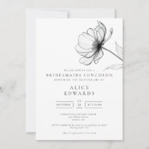 Minimalistische Elegante Bloemen Bruidsmeisjes Lun