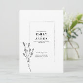 Minimalistische Elegante Bloemen Kaart (Staand voorkant)