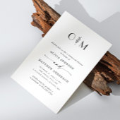 Minimalistische Elegante Bloemen Wedding Repetitie Kaart