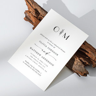 Minimalistische Elegante Bloemen Wedding Repetitie Kaart
