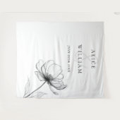 Minimalistische elegante bloemenfotocabine achterg wandkleed (Voorkant (horizontaal))