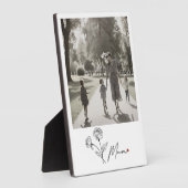 Minimalistische Elegante Bloemmoeder Fotoplaat (Zijkant)