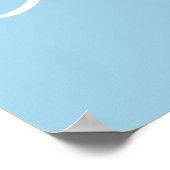 Minimalistische elegante Blue Boy doop welkom Poster (Hoek)