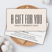 Minimalistische elegante Bold Beige zwarte salon Visitekaartje