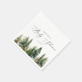 Minimalistische elegante bos rustieke babyshower servet (Hoek)