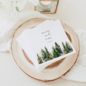 Minimalistische elegante bos rustieke bruiloft servet