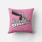 Minimalistische Elegante Brooklyn Bridge Ontwerp Kussen (Achterkant)