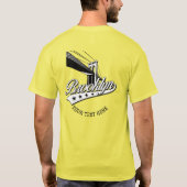 Minimalistische Elegante Brooklyn Design Gele T-sh T-shirt (Achterkant)