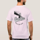 Minimalistische Elegante Brooklyn Design Licht Roz T-shirt (Achterkant)