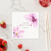 Minimalistische elegante bruidsfeest met roze bloe servet (Insitu)