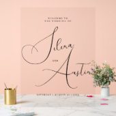 Minimalistische elegante bruiloft Acryl Welkomstbo Acryl Bord (Huwelijk)